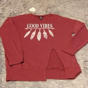 *3 for $15* Rue 21 Good Vibes Shirt size Medium